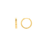 Fluted Gold Hoops